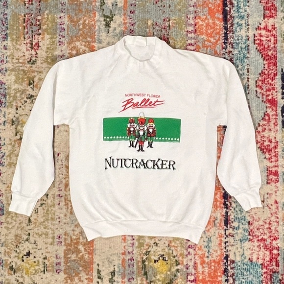 Vintage 80s Northwest Florida Nutcracker Ballet 1980s Crewneck Sweatshirt - Picture 1 of 6